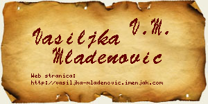 Vasiljka Mladenović vizit kartica